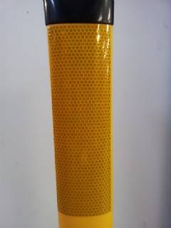 42" Delineator Yellow Post W/plastic Black Base #3